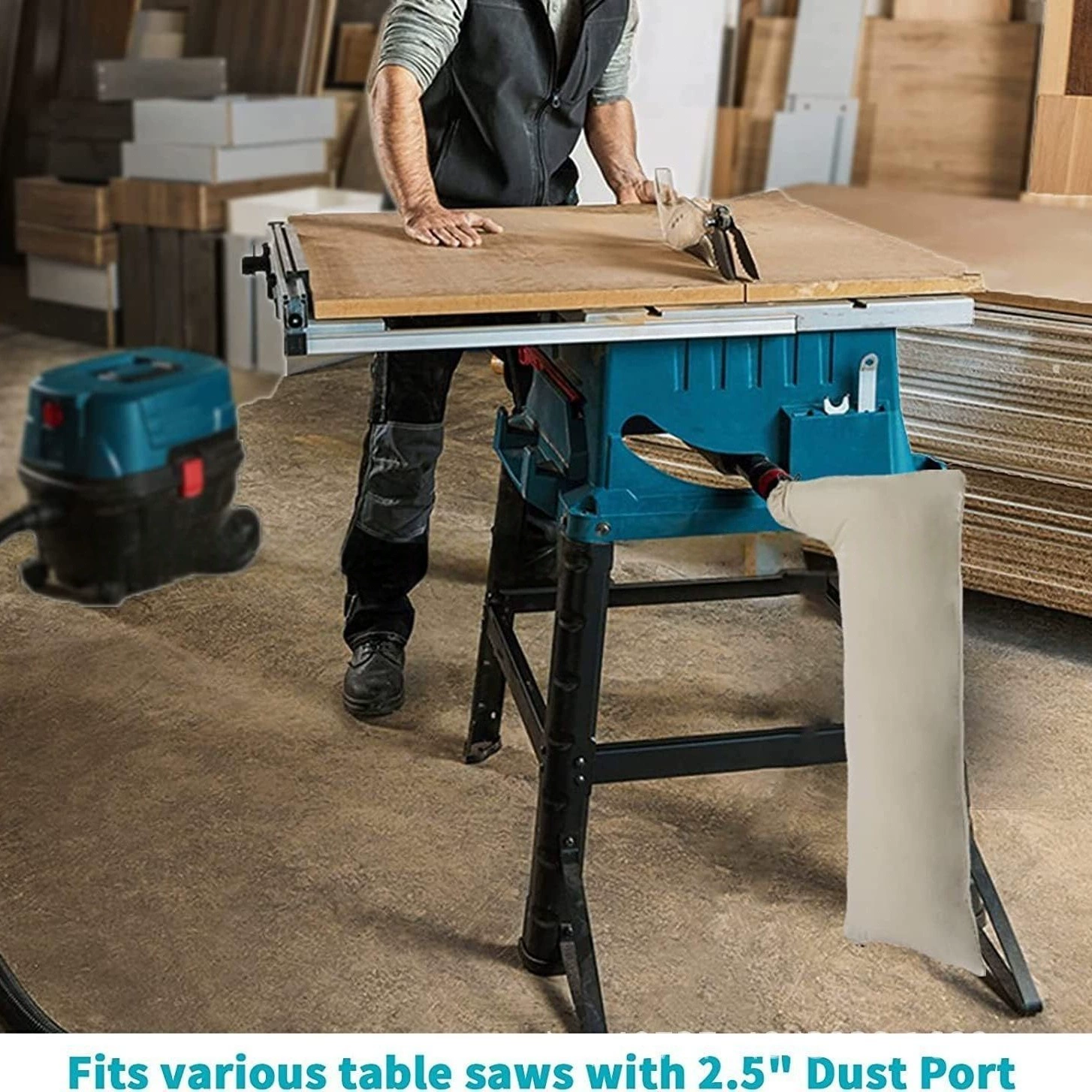 Мешок для сбора пыли для деревообрабатывающих зажимов Тканевый мешок для сбора пыли большой емкости Настенный мешок для сбора пыли Мешок для сбора пыли для настольной пилы