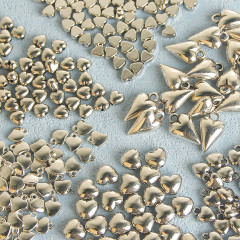 10個復古描黑仿古銀愛心花朵小隔珠DIY手工飾品耳環項鍊配件材料