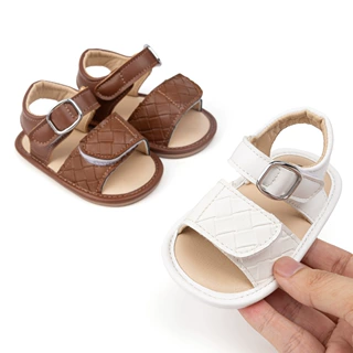 2025新款春夏纯色婴儿凉鞋魔术贴透气软底女宝宝学步鞋baby shoes