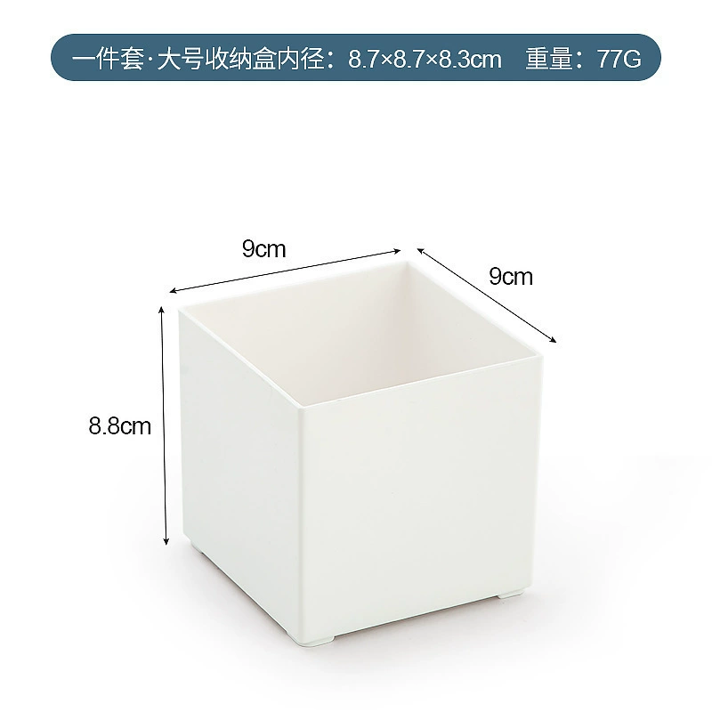 Small Table Storage Box, 3-Tier Dressing Table Organizer, White, Compact Drawers