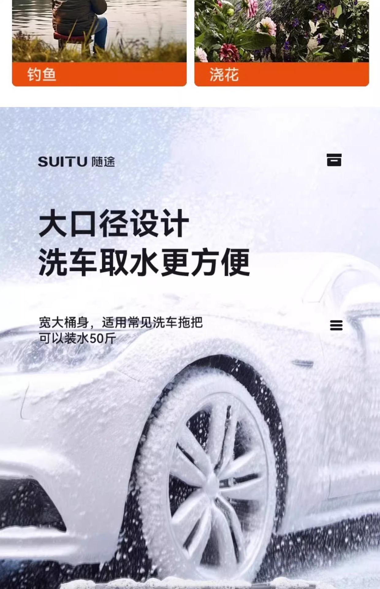 Car washing tools full set of household car foam liquid watering can combination package mop special cleaning suit storage box
