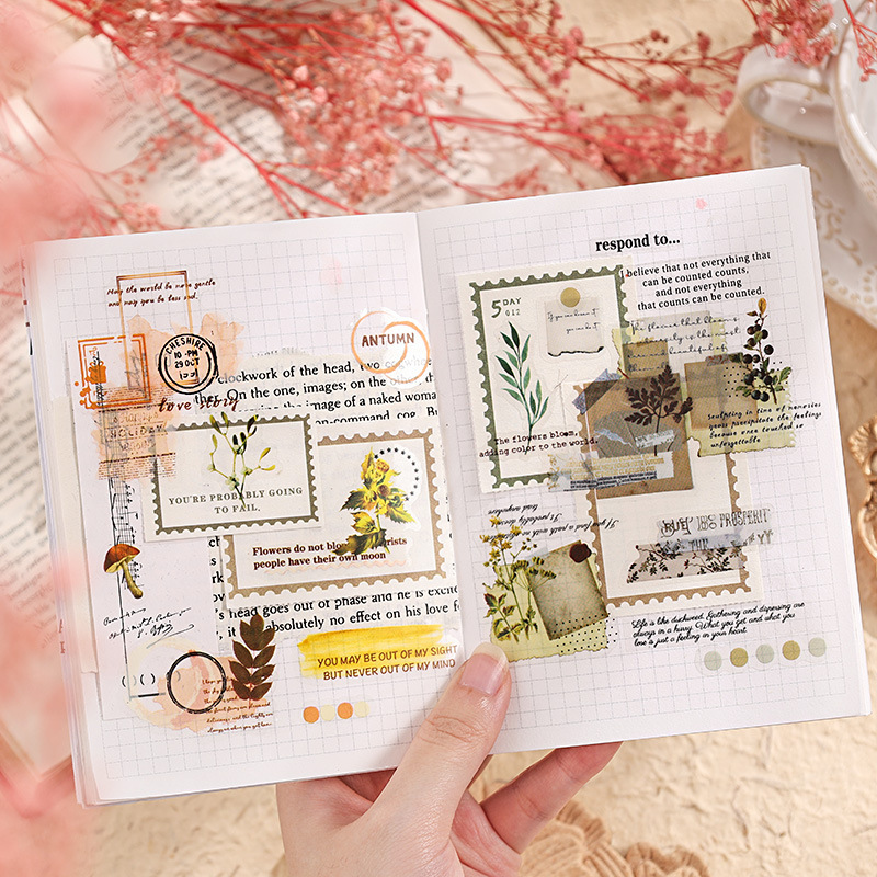 Julian Dream pegatinas impermeables transparentes pegatinas diarias diarias retro transfronterizas materiales de decoración