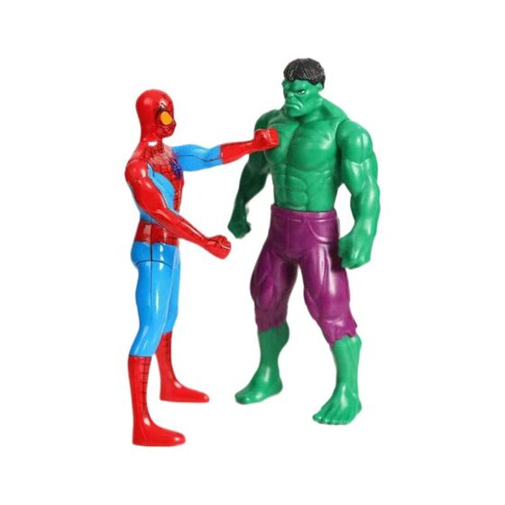 New Rotating Ultraman Toys Spiderman Iron Man Team Hulk Degas Hand-made Model Toys Wholesale
