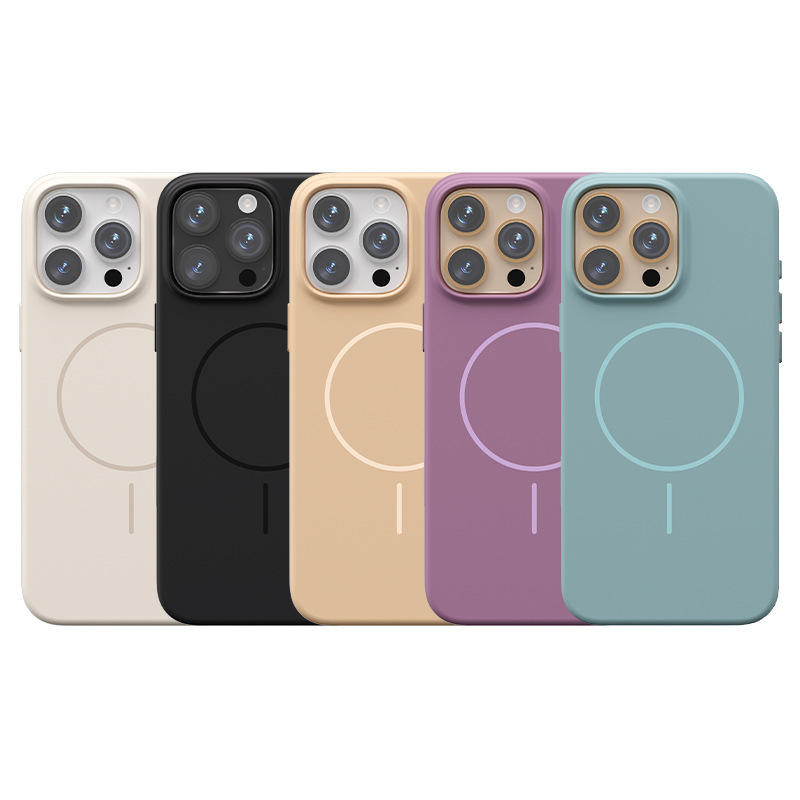 新しいiPhone 16proソリッドカラー磁気電話ケースは、Apple 15に適したオールインワンの落下防止PC保護カバーです。|undefined