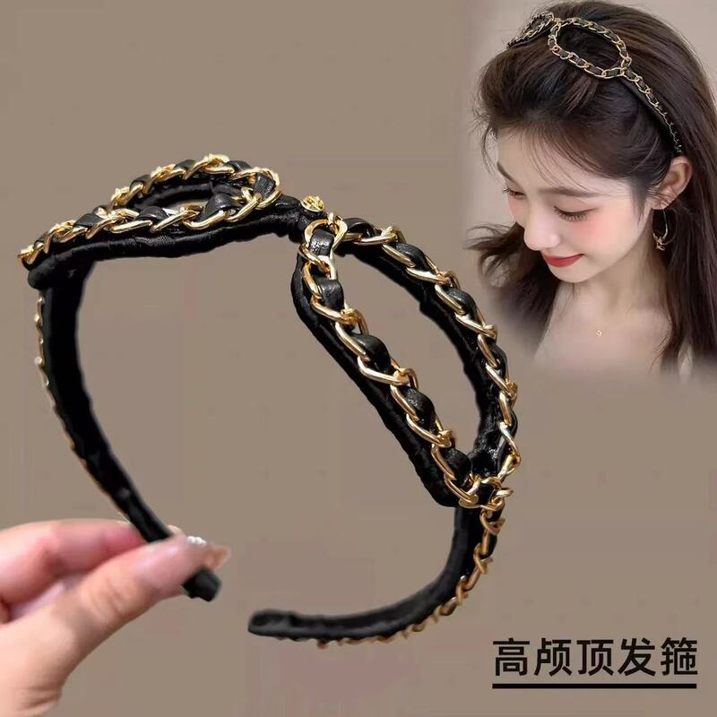 Amy's Same Style Chain Eyeglass Frame Sunglasses Headband for Women 2026 New Model High-End High-Top Headband Hairpin