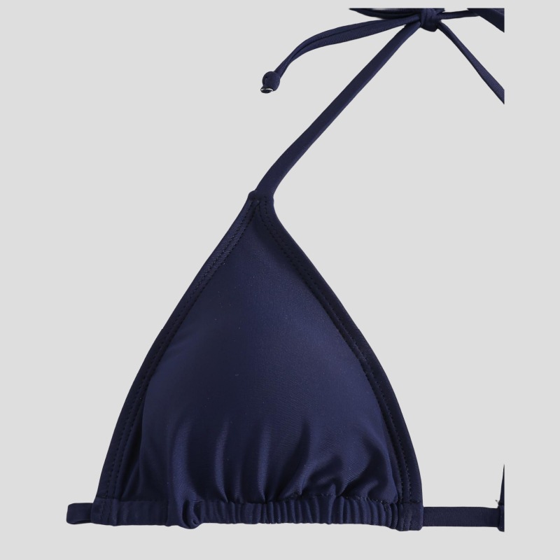 Nuevo traje de baño de tres piezas para mujer estilo bikini Halter color sólido bikini sexy gasa falda traje de baño