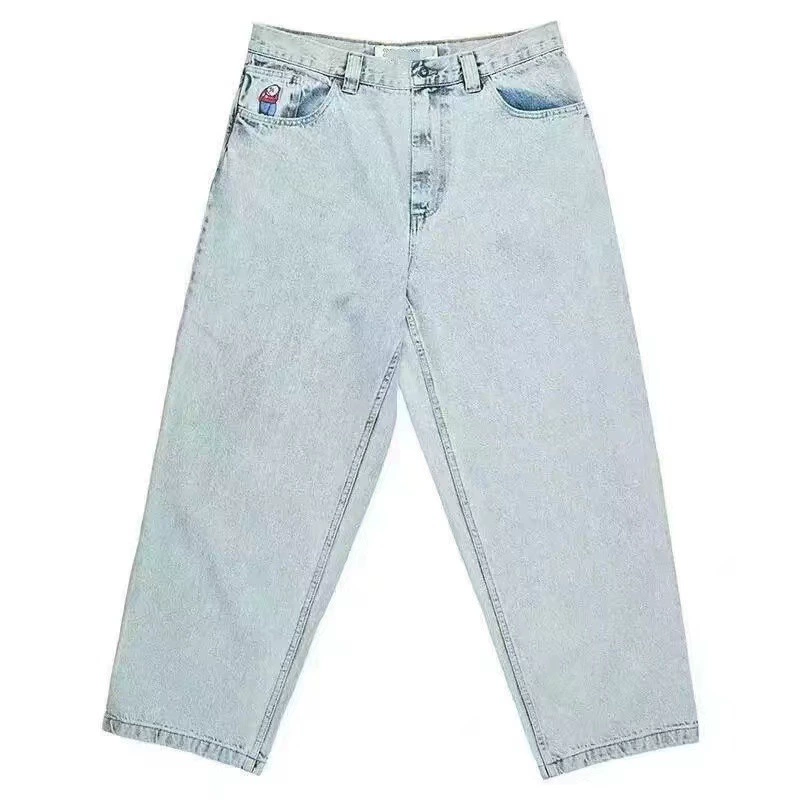 Джинсовые шорты ретро, loose fit, стирка черный/синий, разные размеры (2–XXL)
