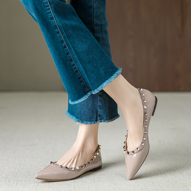 Women’s French Style Flat Ballet Pumps For Spring And Autumn_voghion.com