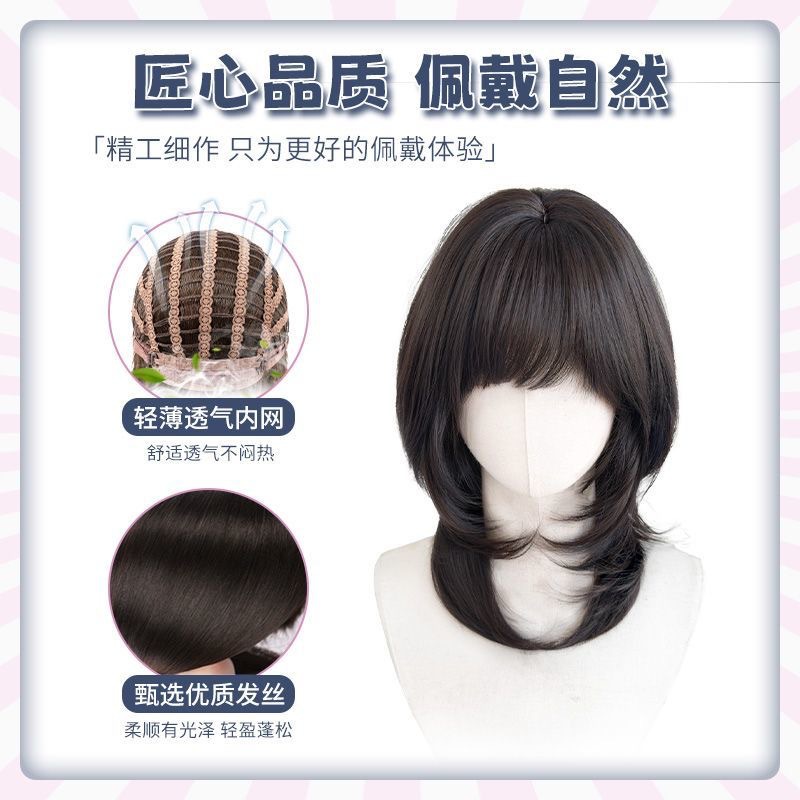 Koni volledige hoofdpruik voor dames, Japanse zoete Lolita-stijl, lang krullend haar, golvende geleikop voor dagelijks gebruik