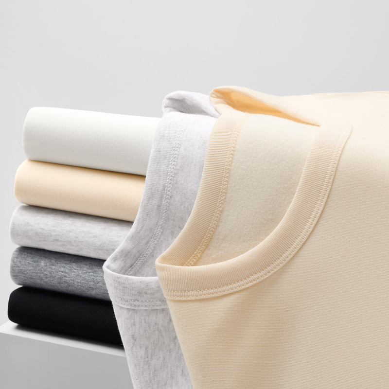 2025年秋冬季保暖长袖打底衫女休闲加绒加厚修身内搭U领T恤上衣服