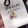 爱心镶锆石天然可爱吊坠