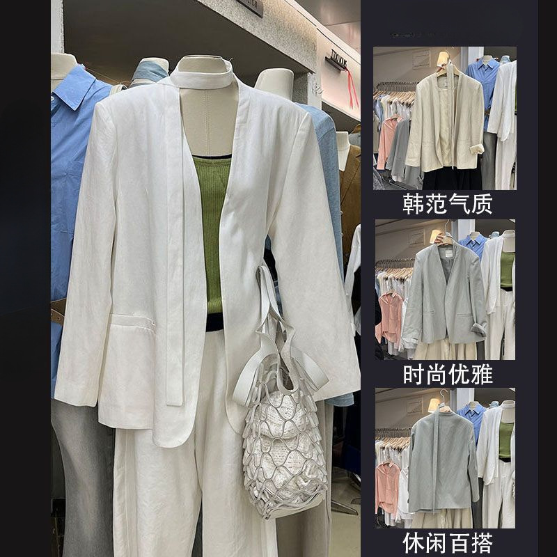 2025年春秋季新款氛围感飘带西装外套女轻奢时尚高质感休闲西服|undefined