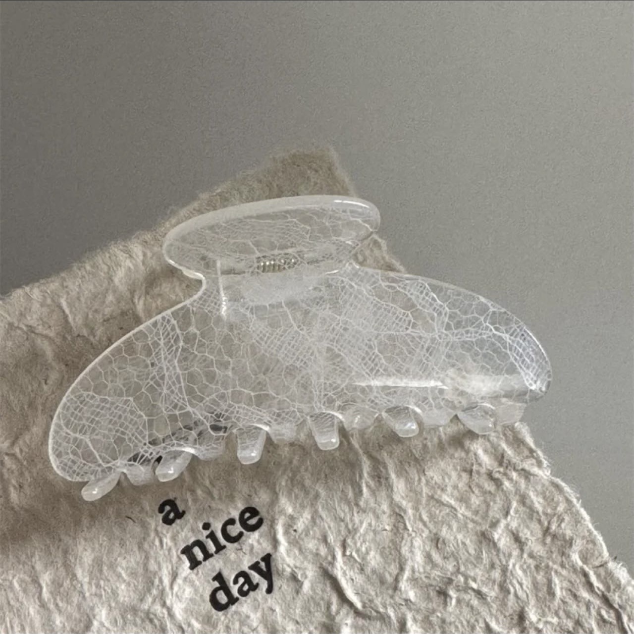 Lace white semicircle