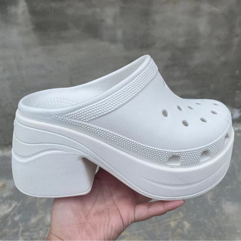 Cro Crocs Crocs Mermaid Shoes High Heels Baotou Women's Shoes 2023 New Outdoor Slippers Summer Cs