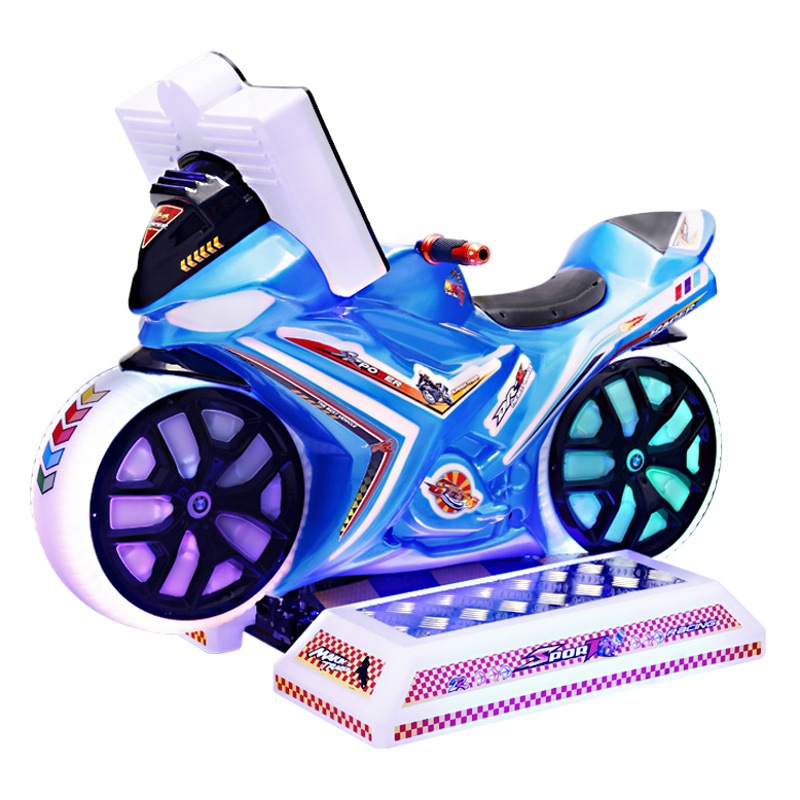 Nuevo TT pequeña máquina de juego de motocicleta código de escaneo moneda de pago pequeño coche mecedora 3D Máquina mecedora comercial eléctrica para niños