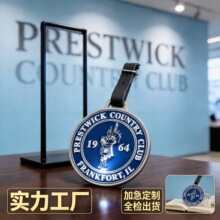 金属高尔夫球包运动包铭牌定 制行李牌烤漆礼品厂家批发合金合金