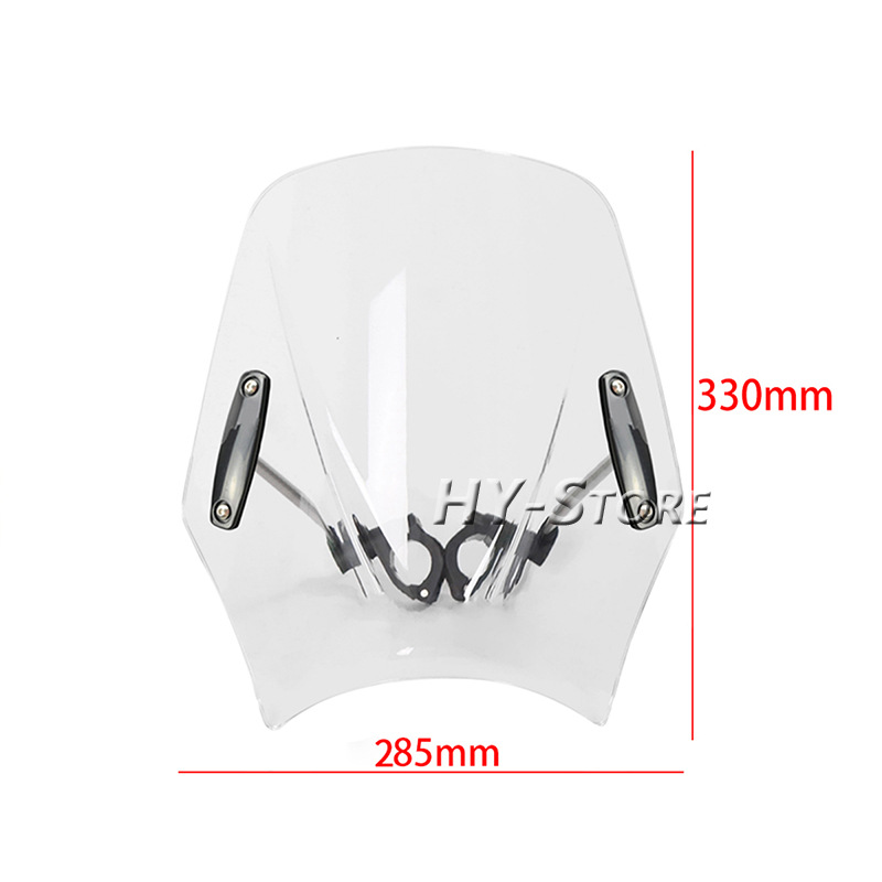 Suitable for Bmw, Triumph, Honda, Yamaha, Kawasaki, Suzuki, Ducati, Universal Round Light Street Bike Windscreen, New Windscreen
