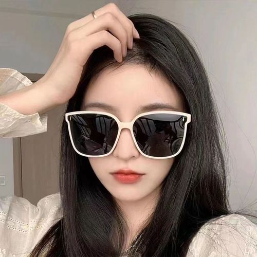 New large frame women's fashion sunglasses one vertical sunglasses Internet celebrity same style anti-UV sunshade men's sunglasses