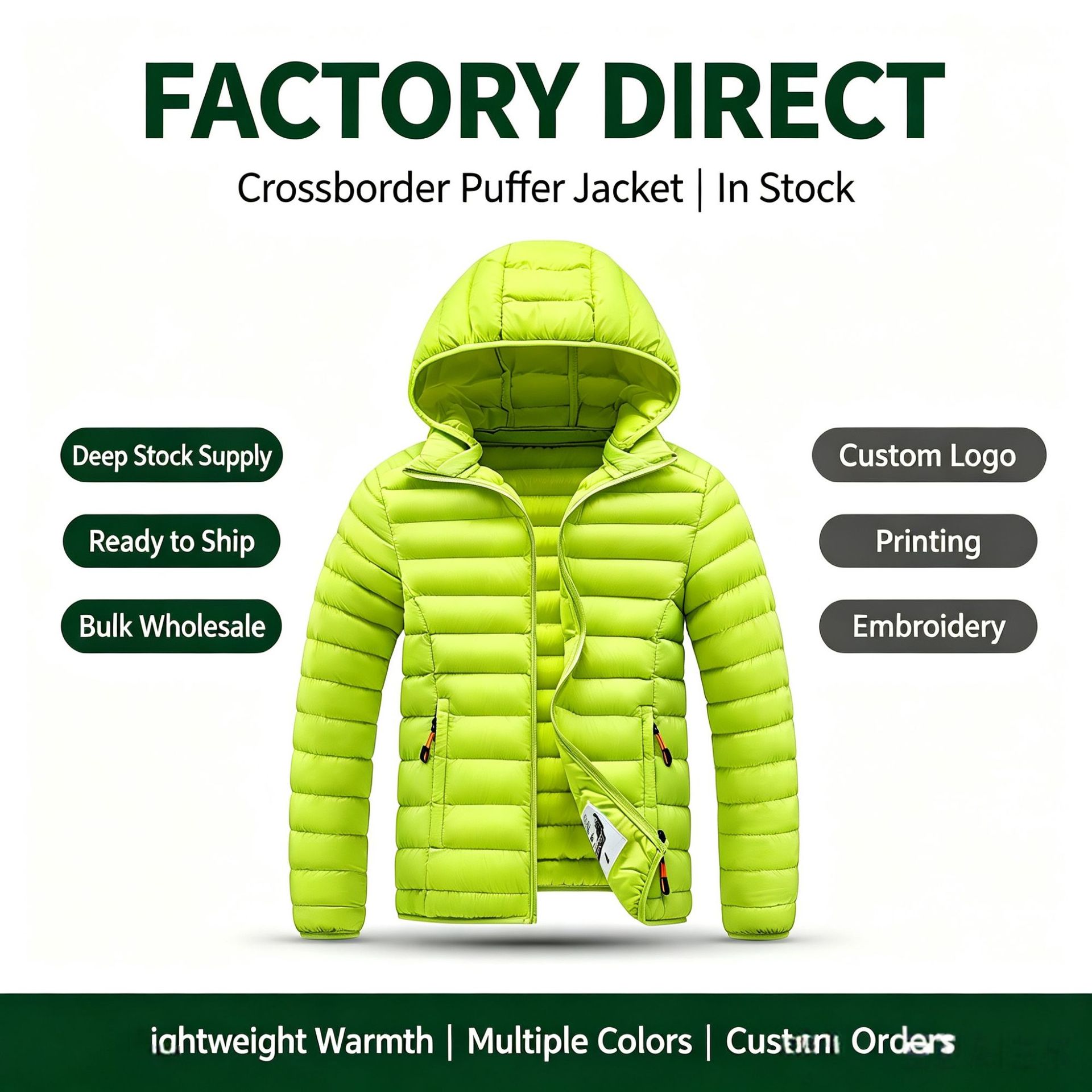 Autumn and winter men's cotton-padded hooded jackets, plus-size lightweight cotton coats, in-stock at the factory for bulk purchase