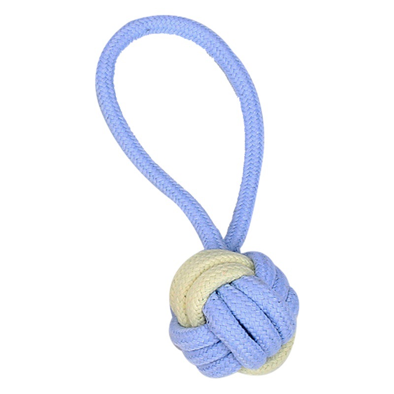 Multi-color de algodón cuerda tejida molar mordedura-dientes resistentes limpieza nuevo perro juguete mascota juguete bola perro suministros fábrica al por mayor