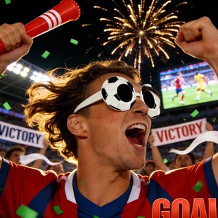 Spot US-Canada-Mexico World Cup Football Party Glasses Funny Cheer Photo Props Sunglasses Decorative Sunglasses