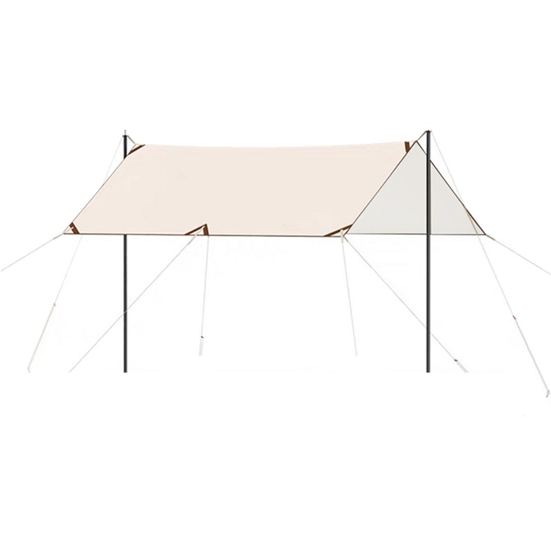 Camping Outdoor Vinyl Canopy Tent Sun Protection Uv Protection Camping Style Supplies Silver-Coated Curtain Portable Sunshade Canopy