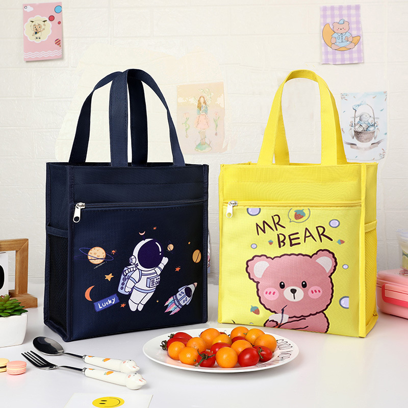 Portable Waterproof Lunch Bag Large Portable Hand Carrying Children's Cute Cartoon Canvas Lunch Bag Lunch Box Bag for Primary School Students Portable Waterproof Lunch Bag Large Portable Hand Carrying Children's Cute Cartoon Canvas Lunch Bag Lunch Box Bag for Primary School Students