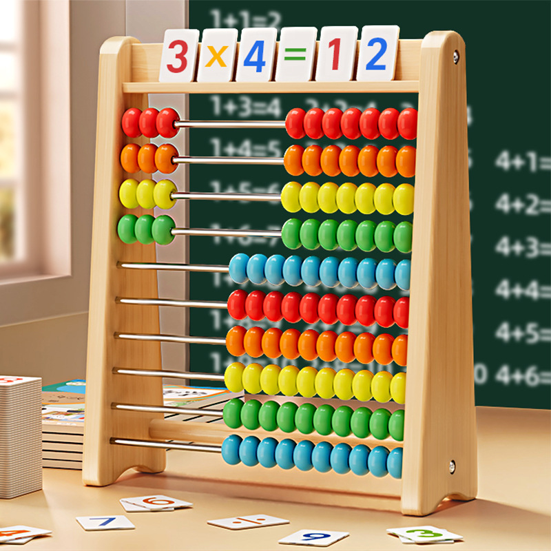 # cálculo matemático ábaco infantil adición y resta ayuda didáctica iluminación jardín de infantes aprender primer grado aritmética palabra