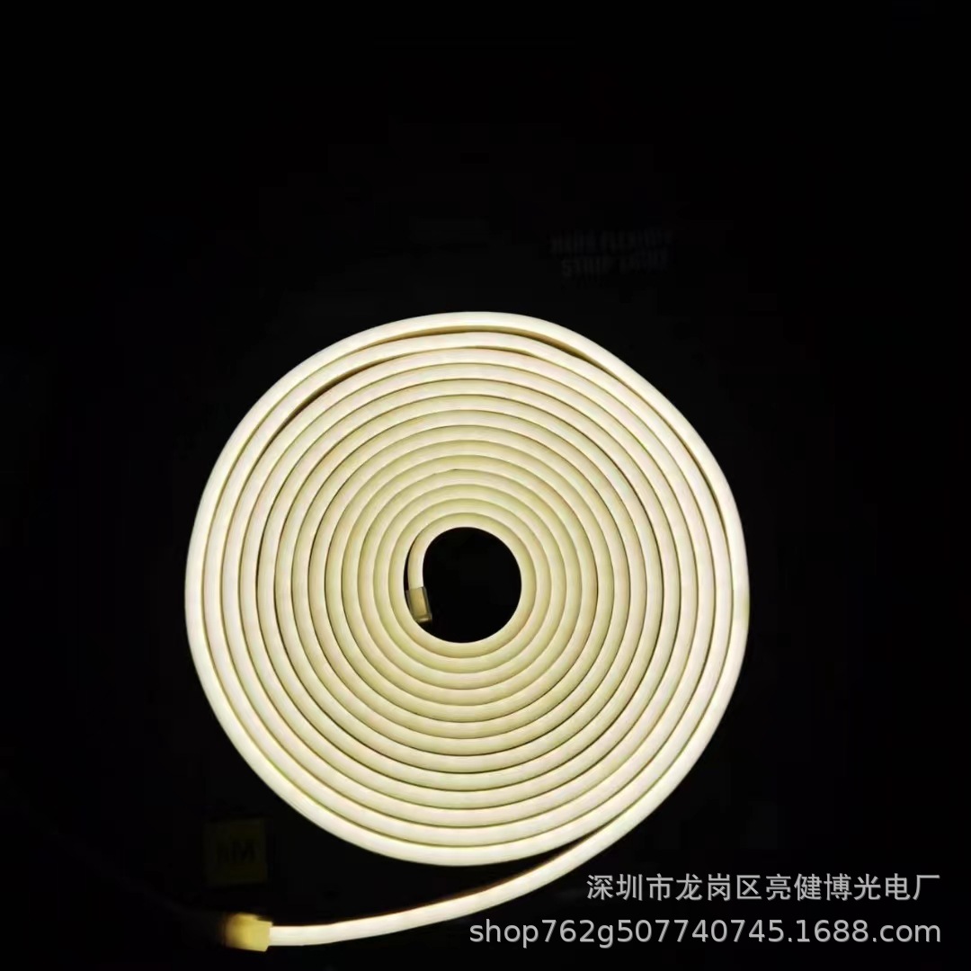 Juego de tiras de luces LED impermeables de silicona de bajo voltaje 12 V - Tira de luces de neón para iluminación decorativa empotrada en armarios