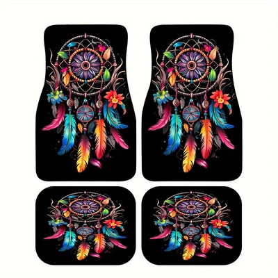 Printed Car Floor Mats, Stain-Resistant, Water-Absorbent: Universal Foot Pad - s06