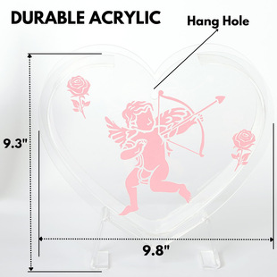 Acrylic Transparent Heart Shape Flower Box Aquarium Suitable for Home Decoration Wedding Living Room Bedroom Office