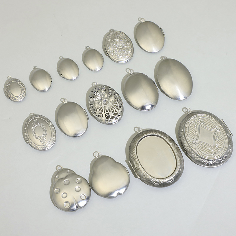 Stainless Steel Jewelry Accessories 316 Stainless Steel Oval Photo Box Engraved Logo Commemorative Openable Photo Frame Pendant Stainless Steel Jewelry Accessories 316 Stainless Steel Oval Photo Box Engraved Logo Commemorative Openable Photo Frame Pendant