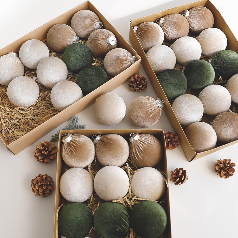 2025 nueva bola de Navidad hecha a mano bola de floquete colgante de Navidad colgante de árbol de Navidad floquete bola de Navidad bola especial