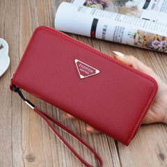 New Youth Women Large Capacity Soft Leather Wrist Casual Versatile Long Handle Atmospheric Handbag Bestselling Wallet