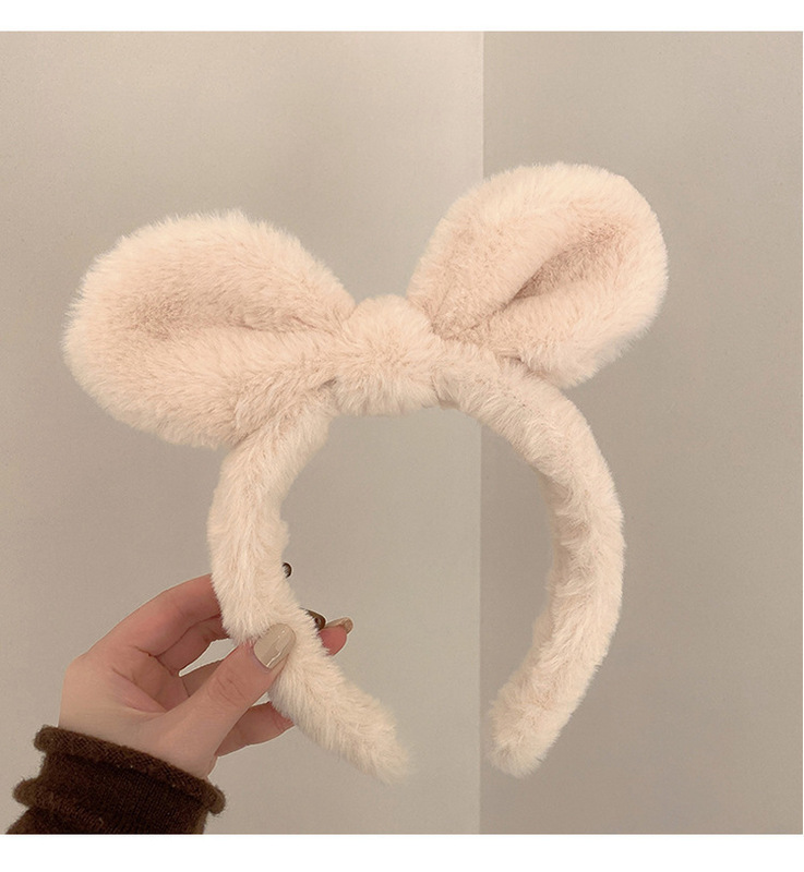 可爱小熊毛绒发箍洗脸头箍显脸小发捆发窟蝴蝶结头饰甜美少女发卡|undefined