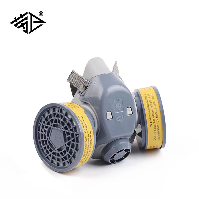 劳卫牌101A防毒面罩双盒防毒面具喷漆化工打磨车间电厂喷农药甲醛