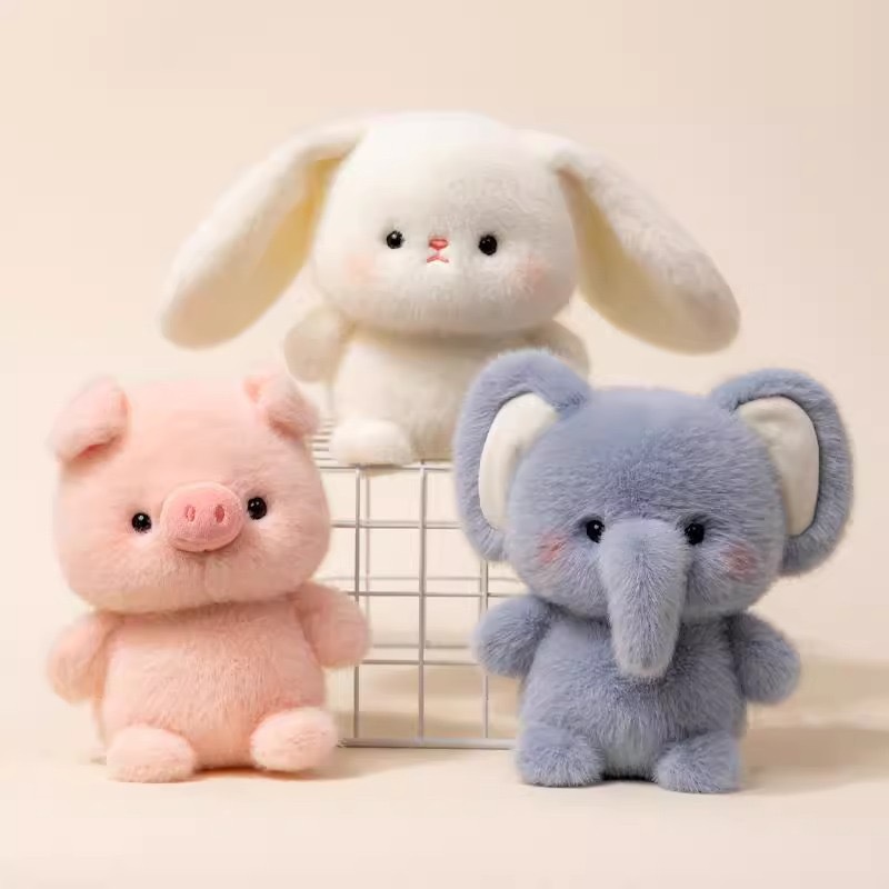 Muñecas de peluche de animales para niños acompañados con conejo blanco cordero muñecas para el hogar decoración de regalos muñecas de agarración