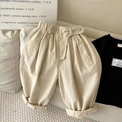 男童女童新款裤子春秋中小童老爹裤洋气百搭宝宝宽松儿童休闲长裤