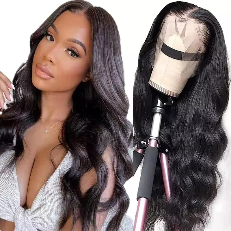 Cross-border Hot Selling Big wave HD Lace Real Wig Headgear 13 × 4 Body wave hair wigs