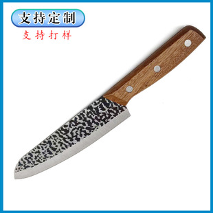 Customized Chef's Knife, Kitchen Knife for Cutting Fruit, Wooden Handle Forged Knife for Meat, Logo Can Be Printed, Factory Direct Sales Wholesale Knife
