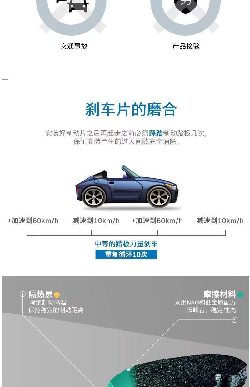 Suitable for Bosch Brake Pads Zotye Sr7 Sr9 T300 T500 T600 T700 T800 Damai X5 X7
