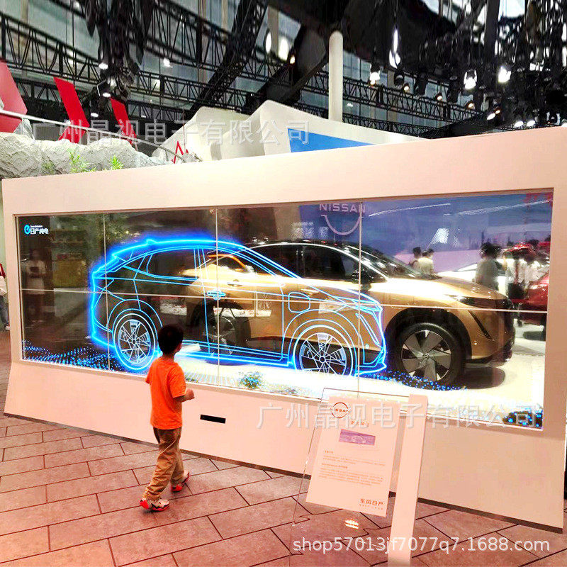 厂家直销高端触控透明显示屏 透明显示屏 透明OLED透明屏施工安装