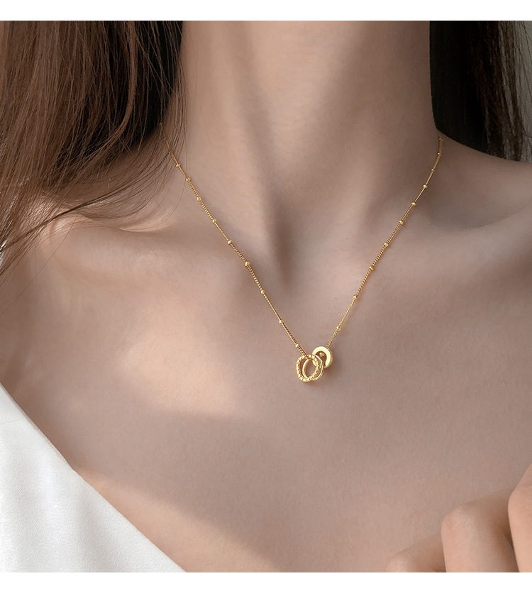 necklace simple clavicle chain fashionable circle copper necklace