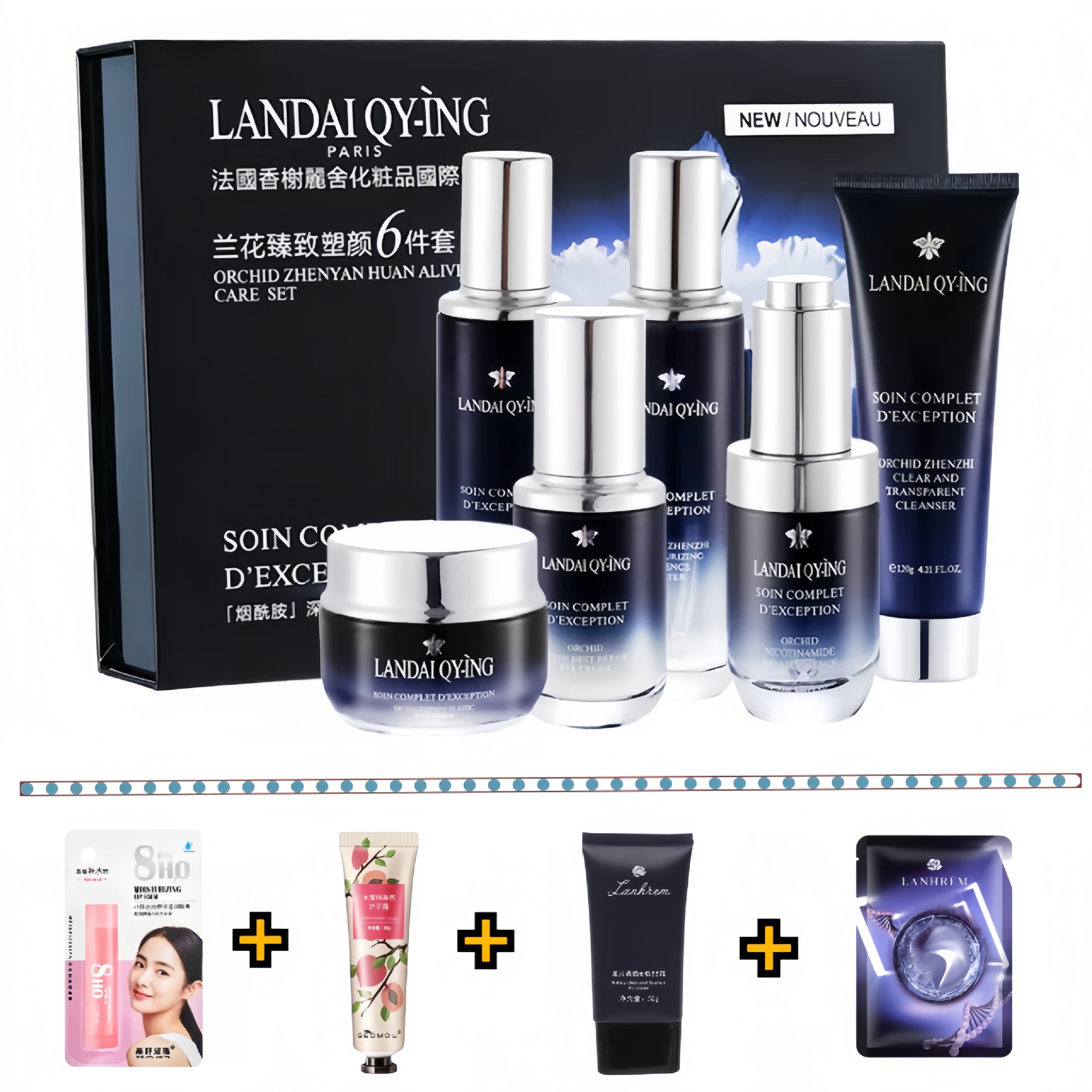 로더 6종 선물세트 5 BB크림 + 립스틱 + 핸드크림 + 마스크팩 5개 + 쇼핑백