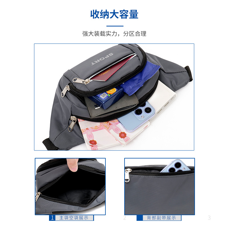 Bolsas de cintura al por mayor, nueva bolsa de tela Oxford resistente al desgaste para el lugar de trabajo, bolsa de cintura para caja registradora de gran capacidad.