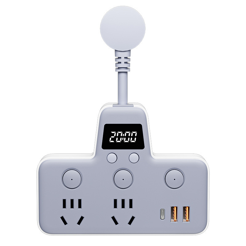 Plugboard multi-plug USB clock conversion socket multifuncional una vuelta multi-pozo enchufe de fila inteligente enchufe de fila de moda