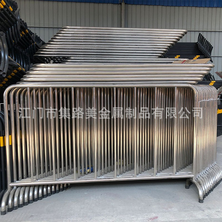 不锈钢可移动铁马 交通安全活动护栏围栏201.304不锈钢地铁隔离栏