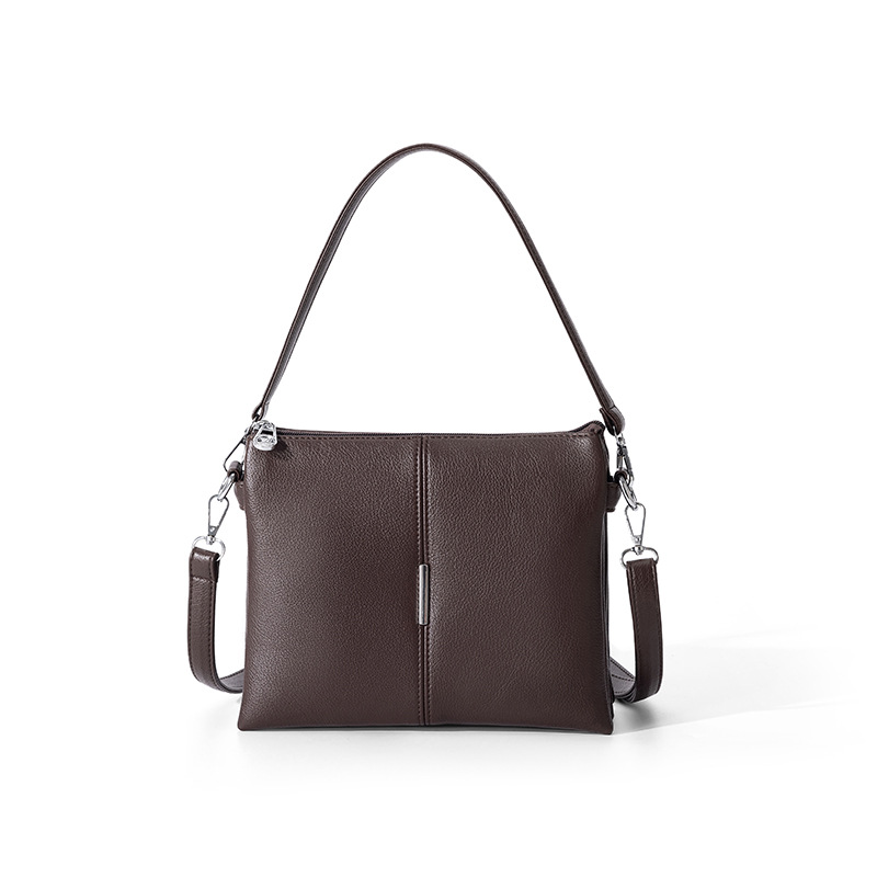 Bolso transfronterizo de gran capacidad, bolso de hombro de mujer, bolso de mano, bolso de brazo con cremallera cuadrada de tres capas de cuero PU image 7