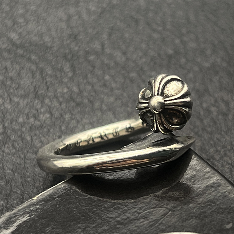 Chrome Hearts Nail Cross Ball Ring Silver