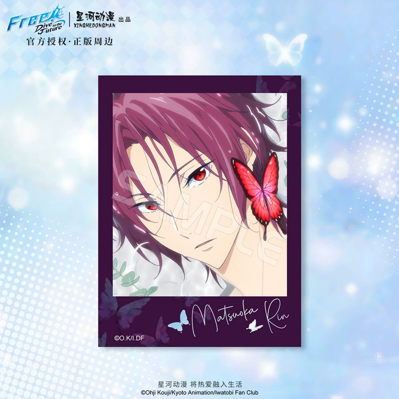 Полароидная карточка (Free!) серия «Butterfly» — Haruka, Rin, Ikuya, бумага 13,7×13 см